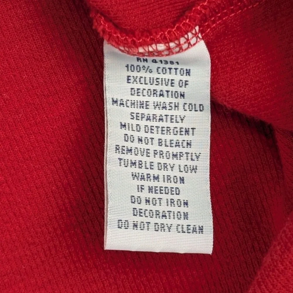 Polo Ralph Lauren Mens XL Red 100% Cotton Quarter Zip Pullover Sweater Logo